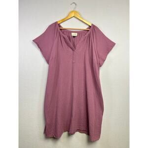 Universal Threads purple gauze flutter sleeve dress 1X causal beachy